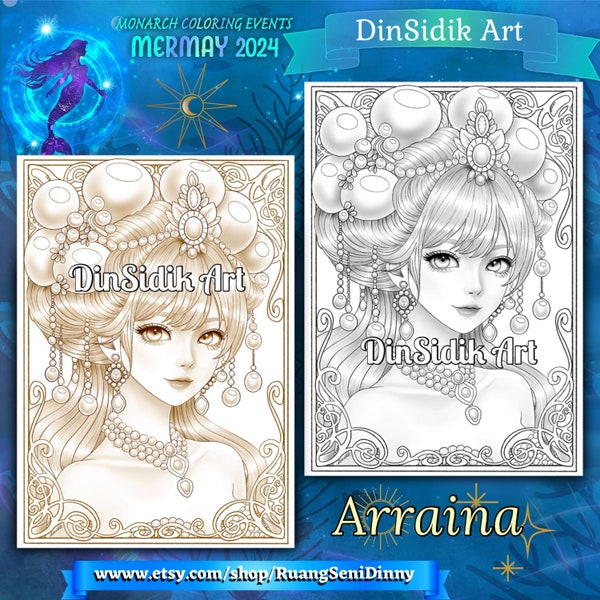 Arraina, Mermay 2024 Coloring Pages by DinnySidik