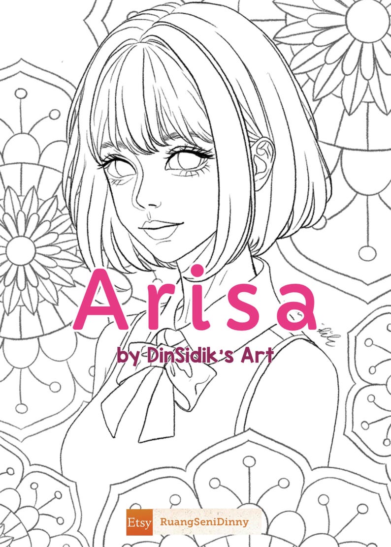 Arisa Coloring Page by Dinny Sidik - Etsy