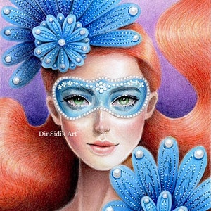 Beautiful Mask coloring page by Dinny Sidik DinSidik image 8