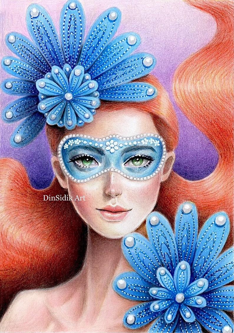 Beautiful Mask coloring page by Dinny Sidik DinSidik image 8