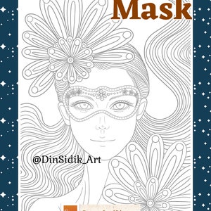 Beautiful Mask coloring page by Dinny Sidik DinSidik image 4