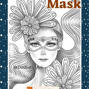 Beautiful Mask coloring page by Dinny Sidik DinSidik image 5