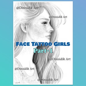 Face Tattoo Girls, part-1 5 printable coloring pages image 2