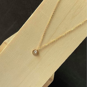 Shiny Disc and Diamond Necklace