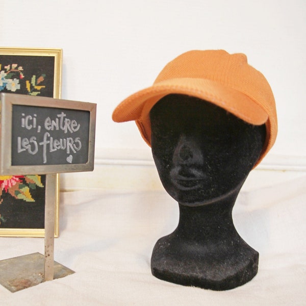 Casquette Unisexe orange corail - Vintage France - Printemps