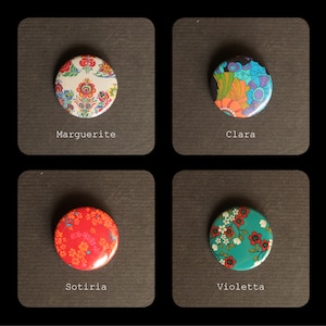 Vintage and ethnic pin button/brooch 38mm - Various patterns !
