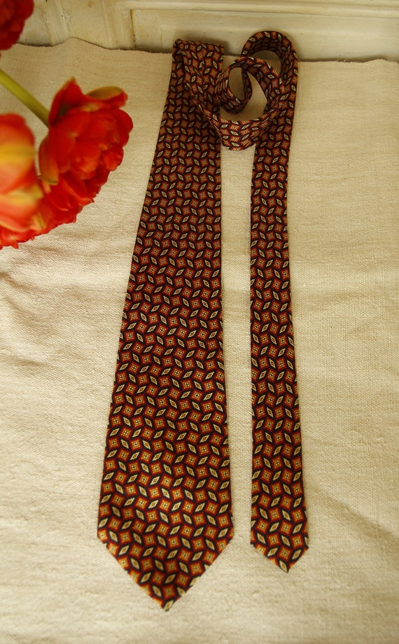 Vintage Azzaro tie - 100% pure silk - super soft -
