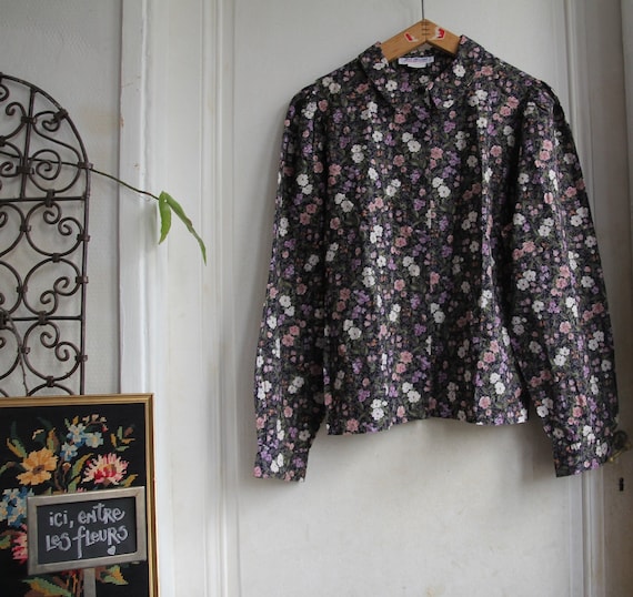 Chemisier blouse Vintage femme Liberty manches ballons Vintage Annees 80 Jean Chancel Made in France Taille M Etsy France
