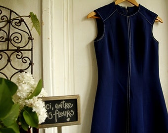 Navy Blue Vintage Dress