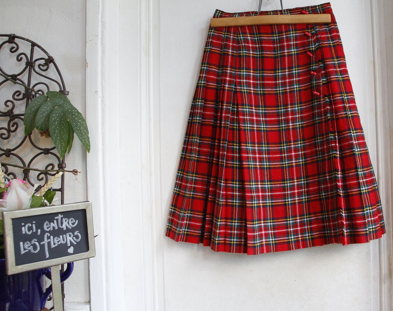 Jupe Kilt Vintage lainage ?�cossais pliss?� EP cr?�ations E. Papiernik Paris - 38-40 - Etsy France