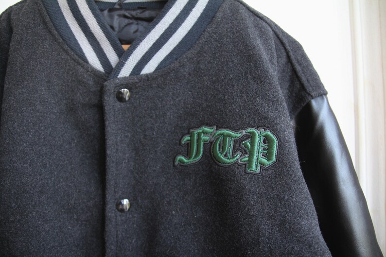Vintage 90s Porter Size L Men/'s Jacket Teddy Gray Black Navy Freeman T Sport chic