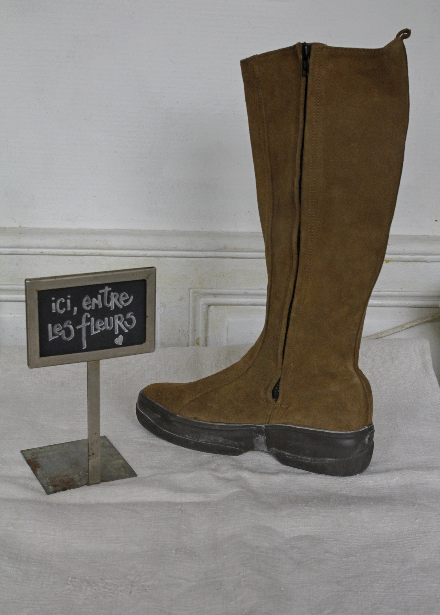 Bottes Western Cuir Marron StilDevie Taille 37 - Vintage Années 80 - Neuves Sans Emballage