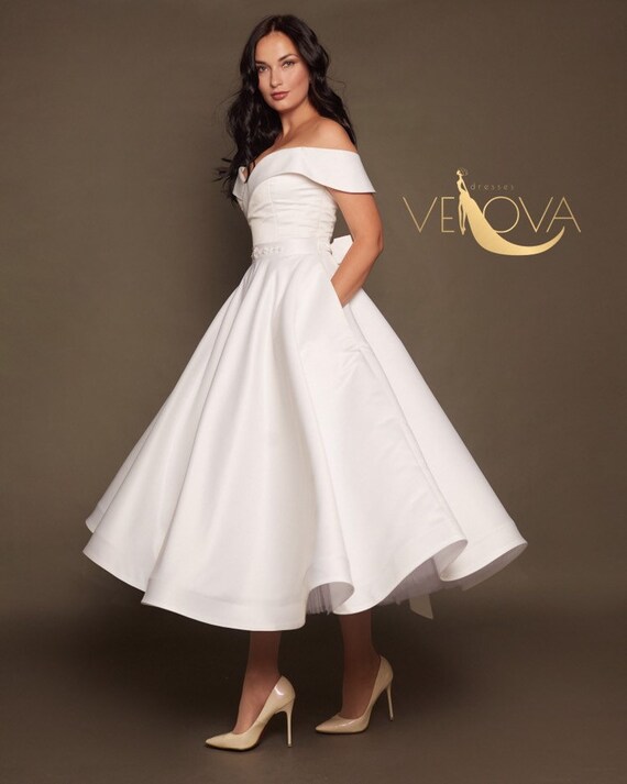 medium length wedding dresses