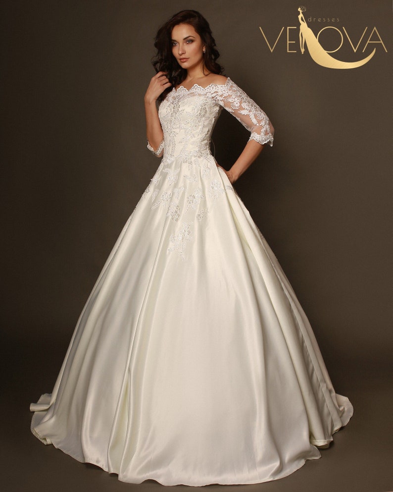 Corset Wedding Dress with Sleeves