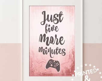 Girls Video Game Poster, Girls Bedroom Decor, Pink Xbox Video Game Print, Pink Xbox Wall Art, Pink Poster for Girls Room Decor, Girl Gamer