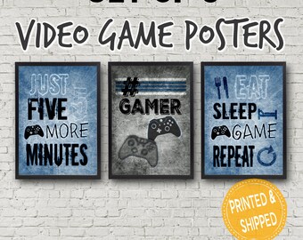 XBOX, Denim Blue, Video Game Posters, Xbox Controller, Xbox Bedroom, Gamer, Teenage boy, bedroom, game room, gift for gamer, Blue, wall art