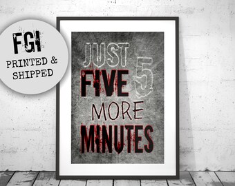 Video Game Art Just Five More Minutes, video game poster, video game decor for teenage room, teen room wall art, gamer gift, gift for gamer