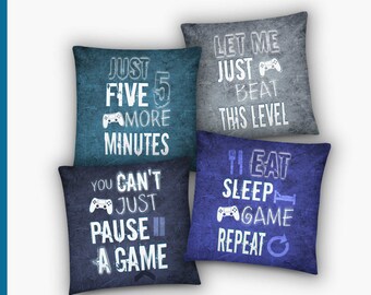 Bring your Gaming Room to life with these blue Playstation Gamer Throw Cushions! Fun for teenage boys bedroom, game rooms or gamer gifts