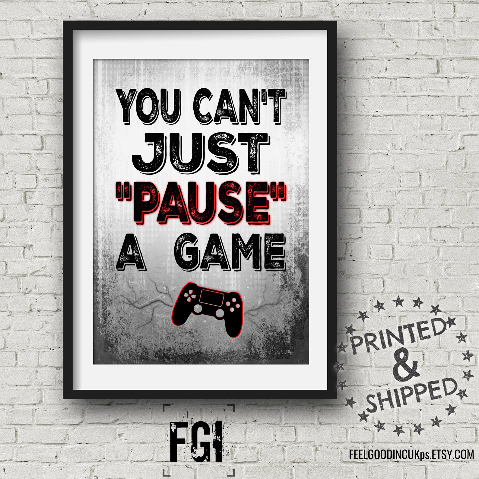 XBOX CONTROLLER POSTERS Red Set Video Game Quotes Video Etsy