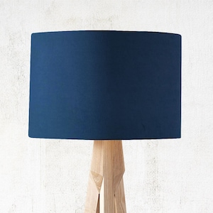 Navy and store grey lampshade