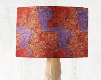 Aboriginal Lampshade, Mina Mina Dreaming, Lampshades, Lamp shades, Lampshade for floor lamp, Table lamp shade, Ceiling lamp, Australian made