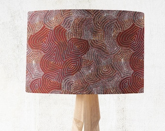 Aboriginal Lampshade, Warlu Mina Mina Jukurrpa, Lampshades, Lamp shades, Lampshade for floor lamp, Table lamp shade, Ceiling lamps