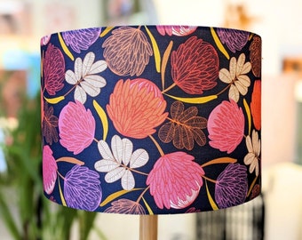 Midnight Protea Lampshade, Native Flora Design Lampshades, Lamp shades, Lampshades for floor lamp, lampshades table lamp, lamp shade ceiling