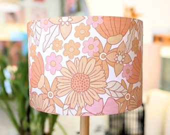 Retro Lampshade, Flowers, Lampshades, Lamp shades, Lamp shade floor lamp, Table lamp shade, Ceiling lampshade, Floral