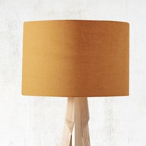 Dark Mustard Linen lampshade, lamp shade, Lamp shades, Lampshades for floor lamp, Table lamp shade, Ceiling lamps, handmade, premium Linen