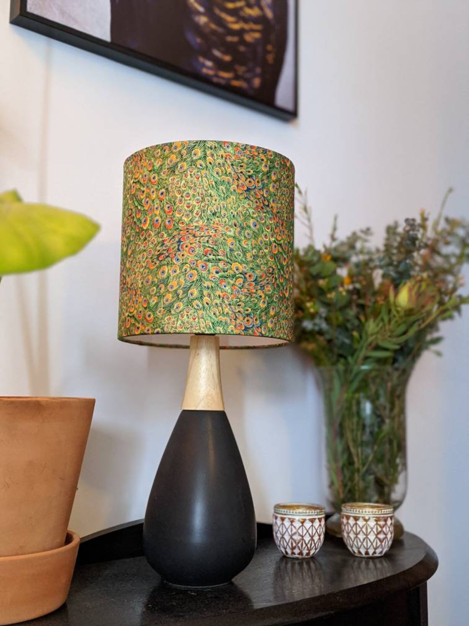 Peacock Lampshade Green Lamp Shade Made in Australia Table Etsy