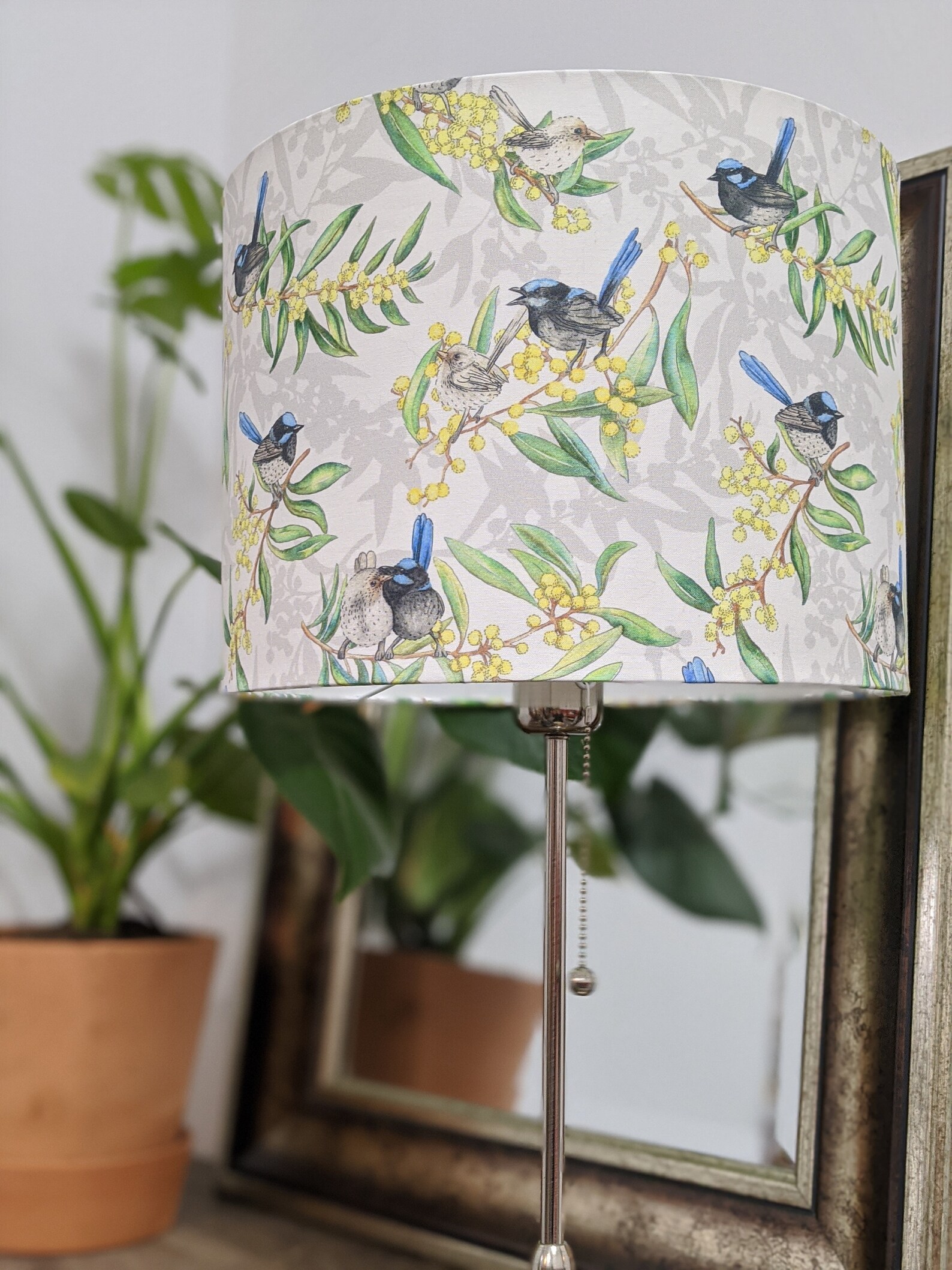 Australiana Lampshades, Acacia, Golden Wattle, Blue Wrens, Lampshade, Table Lamp Shades, Ceiling