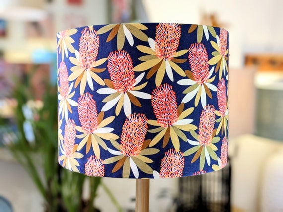 Blue lampshades best sale table lamps