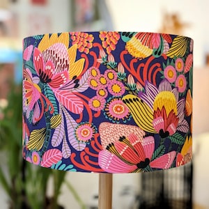 Wild Protea Blue lampshade, Lampshades, Lamp shades, Lamp shade floor lamp, Table lamp shade, Ceiling lampshade, Australian made