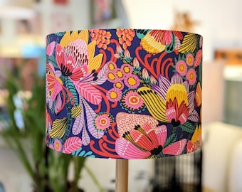 Wild Protea Blue lampshade, Lampshades, Lamp shades, Lamp shade floor lamp, Table lamp shade, Ceiling lampshade, Australian made