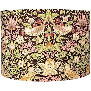 William Morris Strawberry Thief Lampshade, Lampshades, art, Lamp shade, Floor lamp, Table lamp, Ceiling lamp shades, Morris design