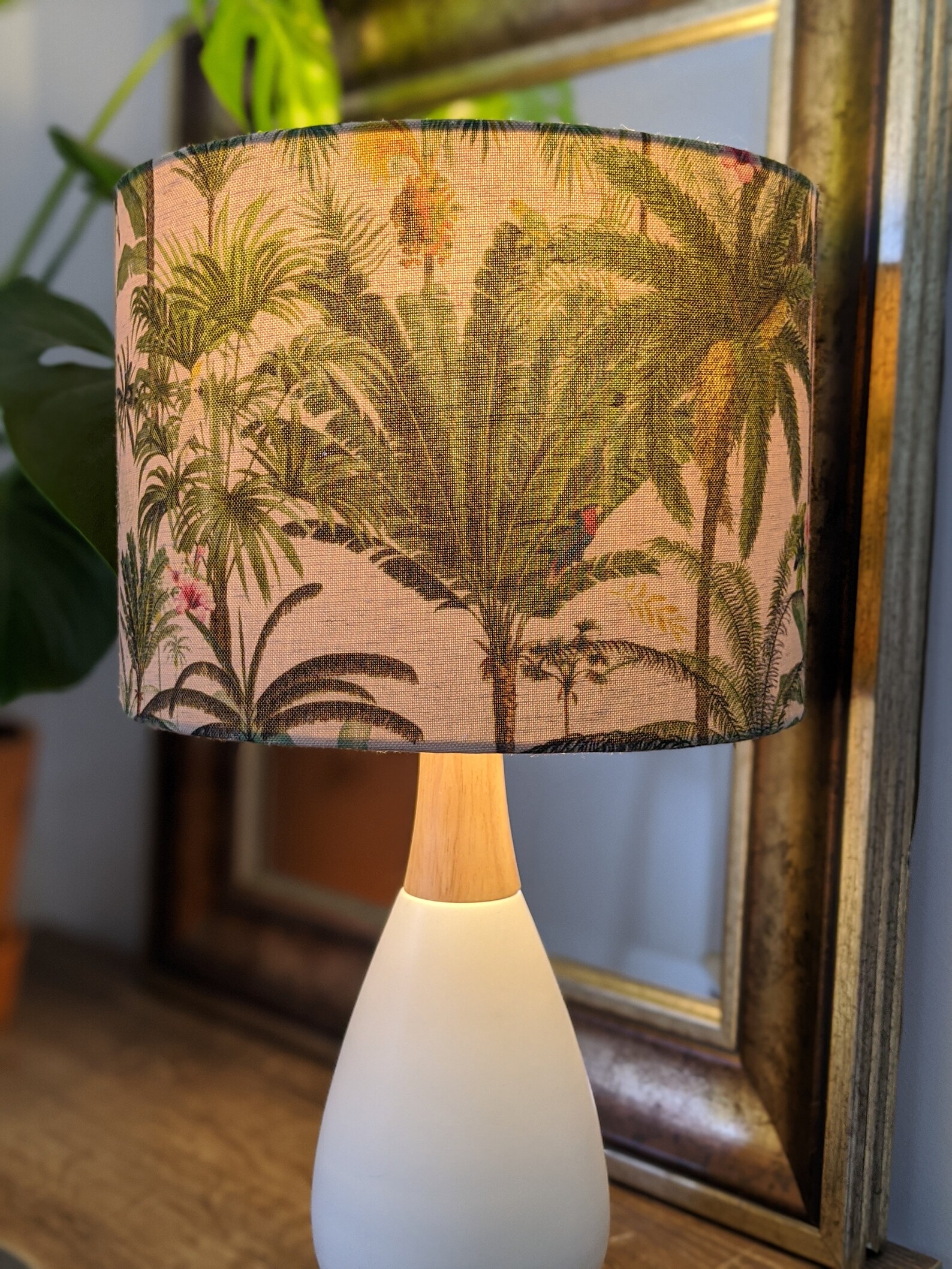 Botanic Garden Handmade Lampshade Linen Blend Lamp Shades Etsy