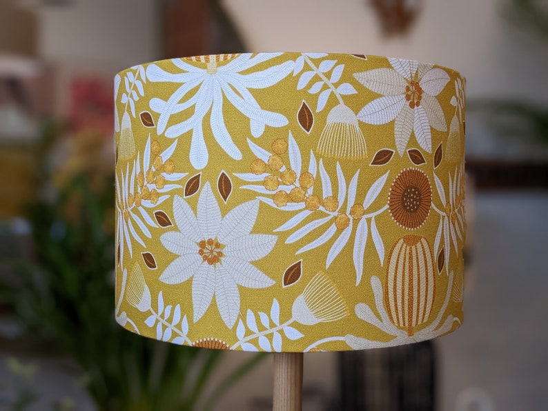 Native Flora Lampshade, Mustard Lampshades, Lamp shades, Lampshades for floor lamp, lampshades table lamp, lamp shade ceiling Bild 5