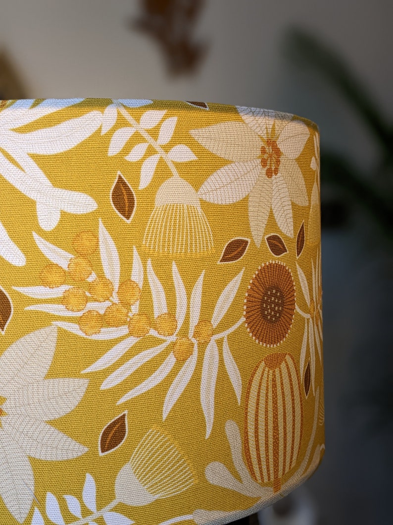 Native Flora Lampshade, Mustard Lampshades, Lamp shades, Lampshades for floor lamp, lampshades table lamp, lamp shade ceiling Bild 4