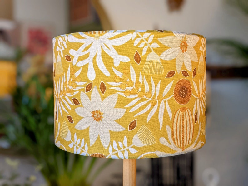 Native Flora Lampshade, Mustard Lampshades, Lamp shades, Lampshades for floor lamp, lampshades table lamp, lamp shade ceiling Bild 2