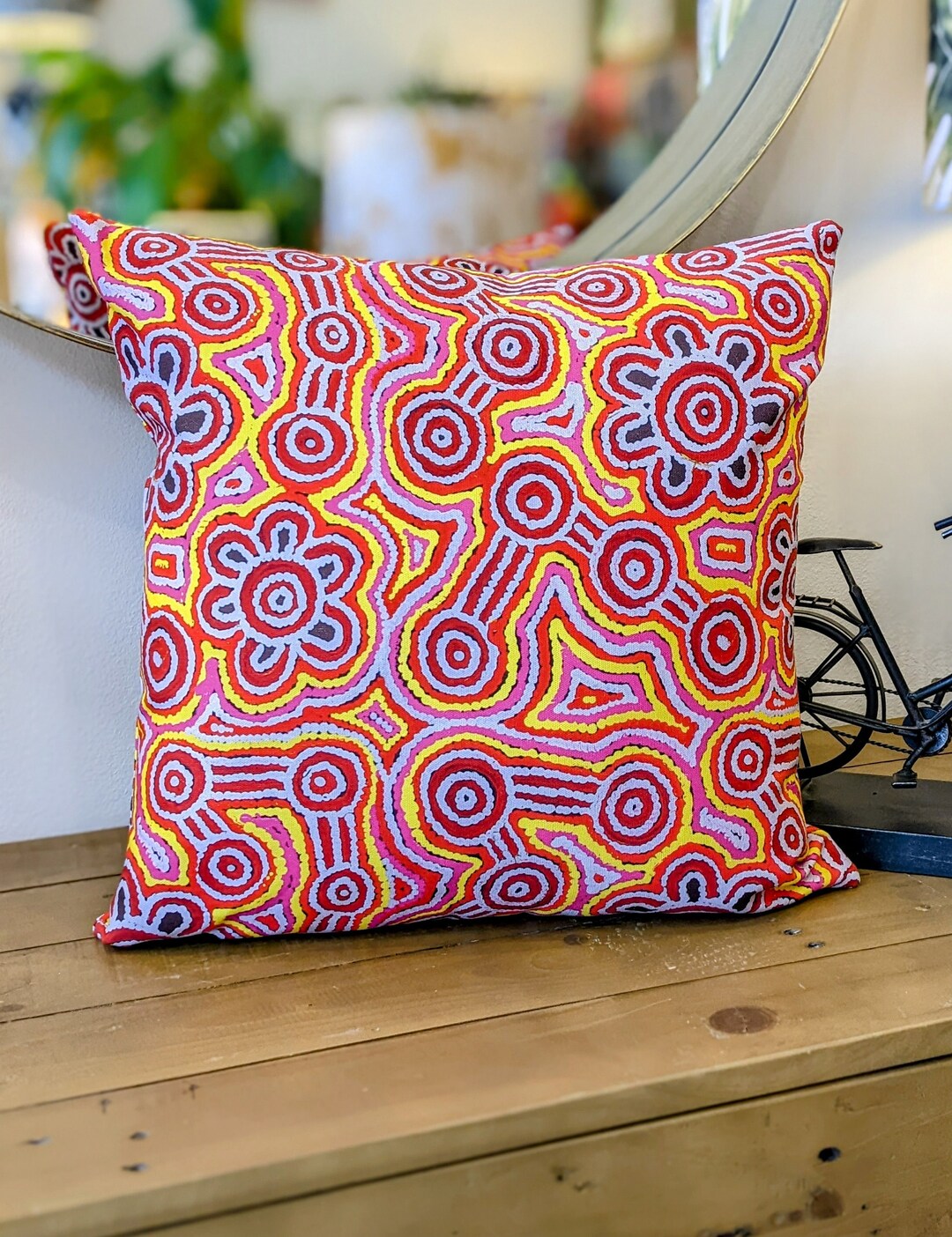 Indigenous Aboriginal Cushion Cover Hand Crafted in Etsy Australia