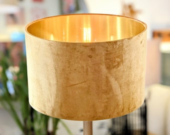 Citrine Velvet Lampshade, Gold lining Lampshades, Australian made, Lamp shades, Lampshade floor lamp, lampshade table lamp