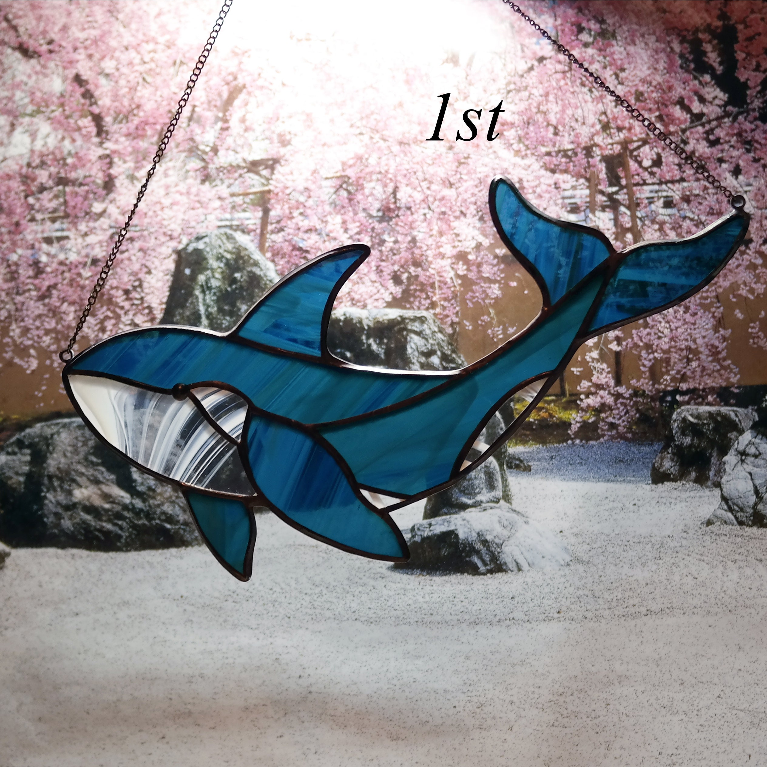 Stained glass orca suncatcher Stained glass killer whale | Etsy