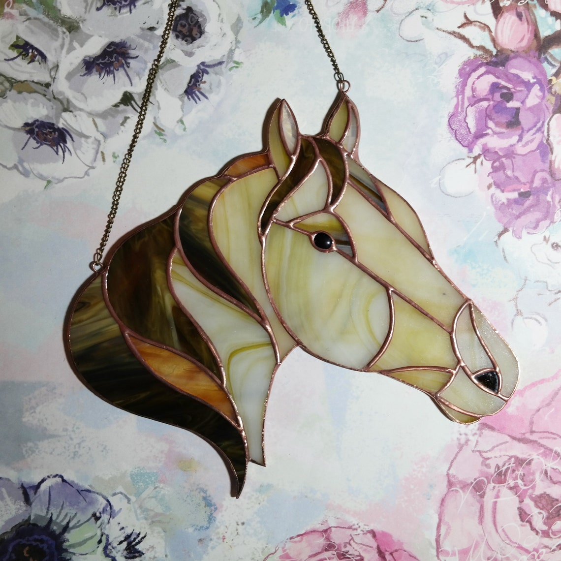 PDF PATTERN Stained Glass Horse Suncatcher Pattern Mosaics | Etsy