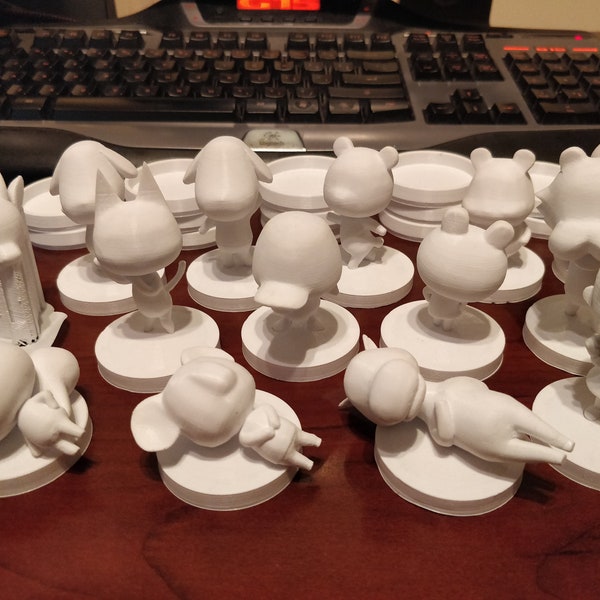 Animal Crossing Custom Villager Amiibo Unpainted Model, Your Choice