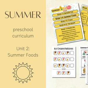Summer Preschool Curriculum Home Learning Resource Summer Preschool Guide Summer Preschool Activities Toddler Activities Unit 2