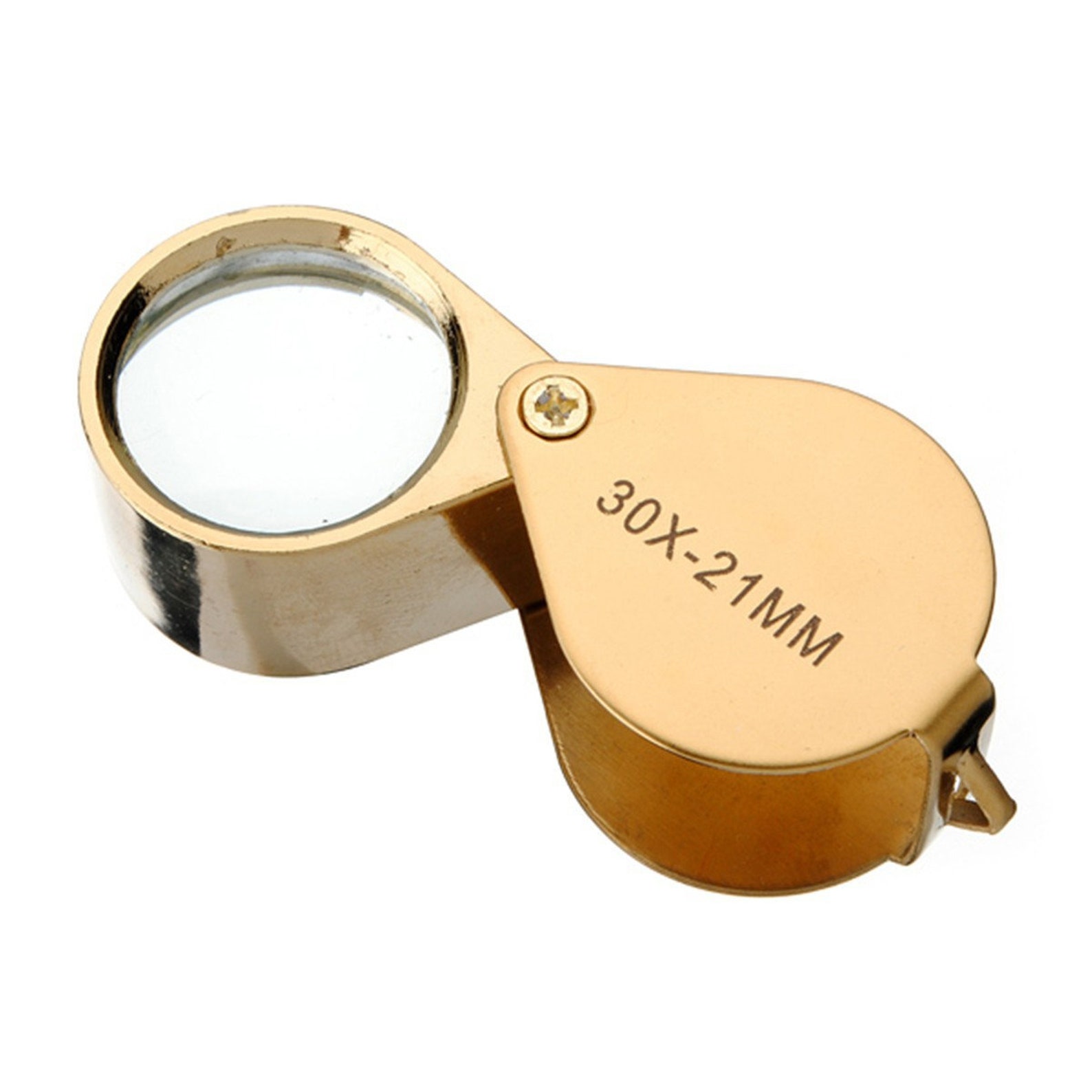 Golden 30 X 21mm Jeweler Loupe Magnifying Eye Glass Etsy