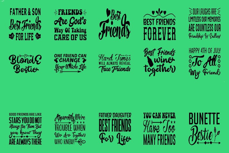 Friendship SVG Bundlefriends Svg Best Friends Svg Etsy