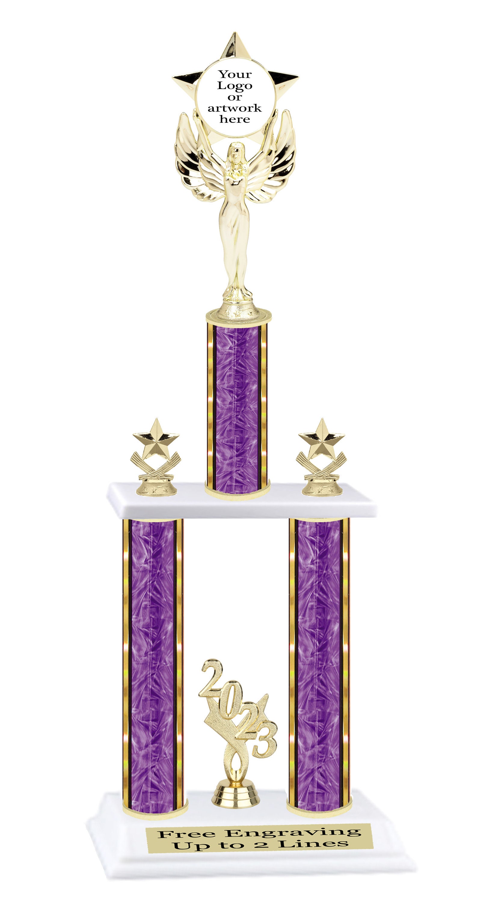 Custom 2-column Trophy. Available in 3 Trophy Heights & Choice of ...