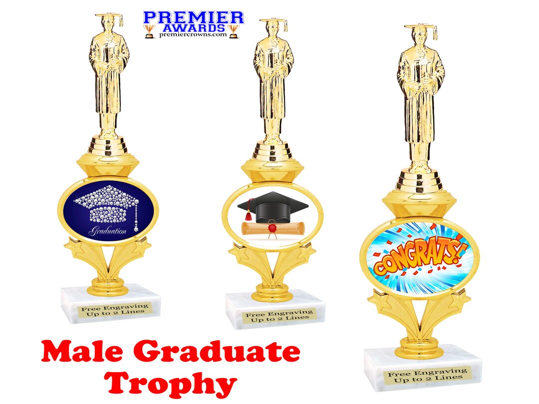 Grade R Graduation Trophy Graduation Theme Trophy. Male Graduate. Great Award to Celebrate Their ...