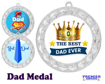 Father's Day medal.  Show your Dad how great he is this Father's Day with this medal.  Includes free neck ribbon and engraving